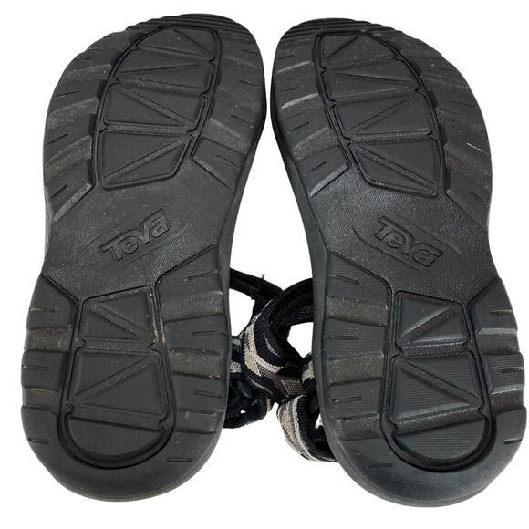 Teva Hurricane Sandals Unisex 5 Black Gray Soft Footbed Hook and Loop - Picture 3 of 13